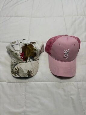 Browning Pink and Camo Women's Hat Set
